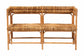 bali & pari Adisa Natural Rattan Bench - Handcrafted Banquette with Woven Seagrass Seat and Back, Coastal Boho Accent Seating for Entryway, Dining or Living Room FredCo