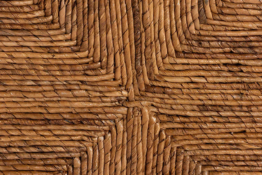 bali & pari Adisa Natural Rattan Bench - Handcrafted Banquette with Woven Seagrass Seat and Back, Coastal Boho Accent Seating for Entryway, Dining or Living Room FredCo