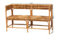 bali & pari Adisa Natural Rattan Bench - Handcrafted Banquette with Woven Seagrass Seat and Back, Coastal Boho Accent Seating for Entryway, Dining or Living Room FredCo