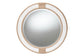 bali & pari Adita Round Woven Rope Mirror - Coastal Mirror with White Fabric and Woven Jute Accents FredCo
