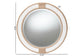 bali & pari Adita Round Woven Rope Mirror - Coastal Mirror with White Fabric and Woven Jute Accents FredCo