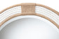 bali & pari Adita Round Woven Rope Mirror - Coastal Mirror with White Fabric and Woven Jute Accents FredCo