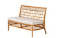 bali & pari Adora Modern Bohemian Honey Rattan 4-Piece Dining Nook Set FredCo