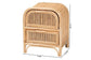 bali & pari Adrika Bohemian Natural Rattan 2-Drawer Nightstand FredCo