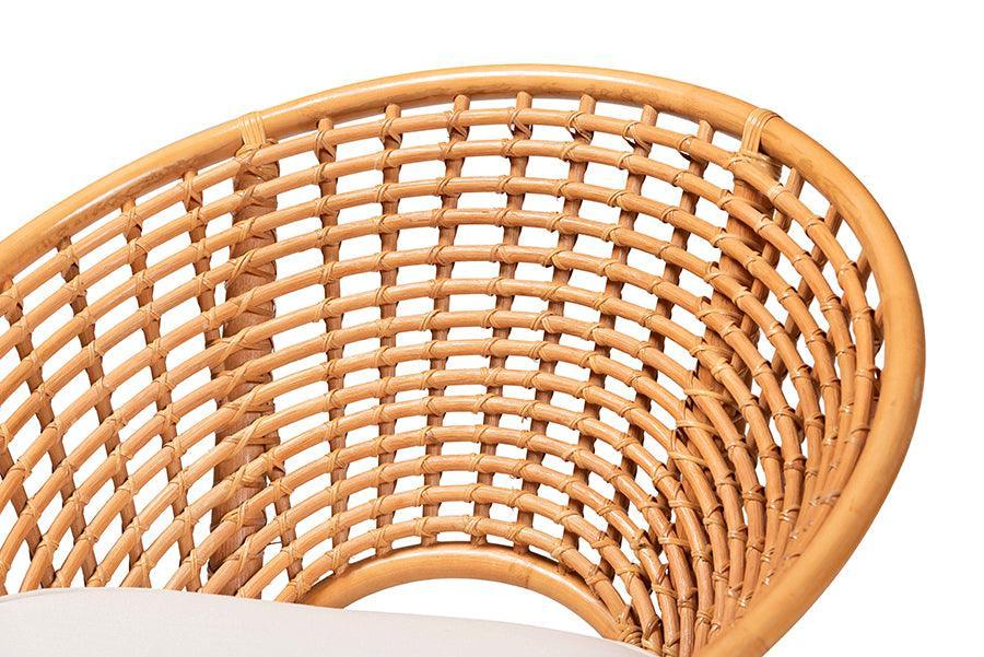 bali & pari Aerin Modern Bohemian Natural Rattan Accent Chair FredCo