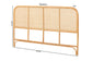 bali & pari Agota Natural Rattan Standalone Headboard - Handwoven Wicker Panel with Rounded Corners and Rattan Frame, Coastal Boho Style Bedroom Decor, Queen FredCo