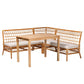 bali & pari Aina Modern Bohemian Honey Rattan 4-Piece Dining Nook Set FredCo