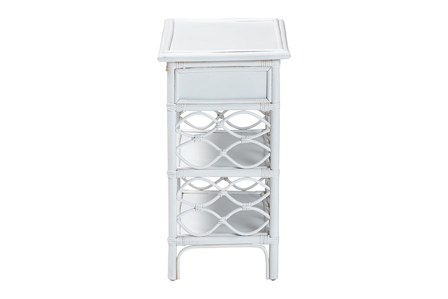 bali & pari Akane Natural Rattan Nightstand with Drawer FredCo