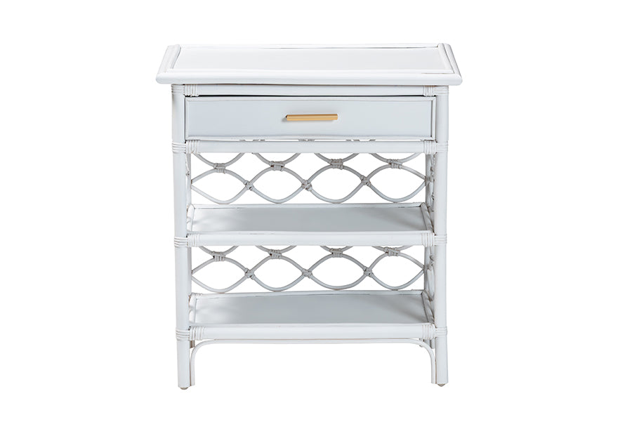 bali & pari Akane Natural Rattan Nightstand with Drawer FredCo