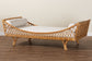 bali & pari Akemi Handwoven Natural Rattan Daybed with Cushion - Boho Coastal Lounge Bed FredCo