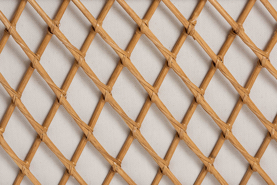 bali & pari Akemi Handwoven Natural Rattan Daybed with Cushion - Boho Coastal Lounge Bed FredCo