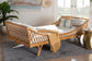 bali & pari Akemi Handwoven Natural Rattan Daybed with Cushion - Boho Coastal Lounge Bed FredCo