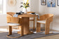 bali & pari Akiko Bohemian Light Honey Rattan 5-Piece Dining Set FredCo