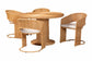 bali & pari Akiko Bohemian Light Honey Rattan 5-Piece Dining Set FredCo
