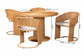 bali & pari Akiko Bohemian Light Honey Rattan 5-Piece Dining Set FredCo