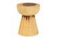 bali & pari Alara Hand-carved Suar Wood Side Table - Sculptural Pedestal Accent Table with Natural Grain, Modern Boho Style for Living Room or Bedroom FredCo