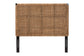 bali & pari Alise Bohemian Seagrass and Dark Brown Mahogany Wood Queen Size Headboard FredCo