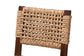 bali & pari Alise Handwoven Seagrass Bar Stool with Mahogany Wood Frame - Bar-Height Chair with Woven Back and Seat for Kitchen Island or Home Bar, Earthy Brown FredCo