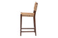 bali & pari Alise Handwoven Seagrass Bar Stool with Mahogany Wood Frame - Bar-Height Chair with Woven Back and Seat for Kitchen Island or Home Bar, Earthy Brown FredCo
