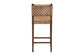 bali & pari Alise Handwoven Seagrass Bar Stool with Mahogany Wood Frame - Bar-Height Chair with Woven Back and Seat for Kitchen Island or Home Bar, Earthy Brown FredCo