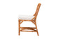 Bali & Pari Alondra Natural Rattan Side Dining Chair – Handwoven Wicker with Cushion, Coastal Boho Kitchen or Dining Seating FredCo