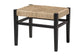 Bali & Pari Amber Seagrass Bench with Black Wood Frame – Handwoven Coastal Accent Seating for Living Room or Entryway FredCo