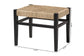 Bali & Pari Amber Seagrass Bench with Black Wood Frame – Handwoven Coastal Accent Seating for Living Room or Entryway FredCo