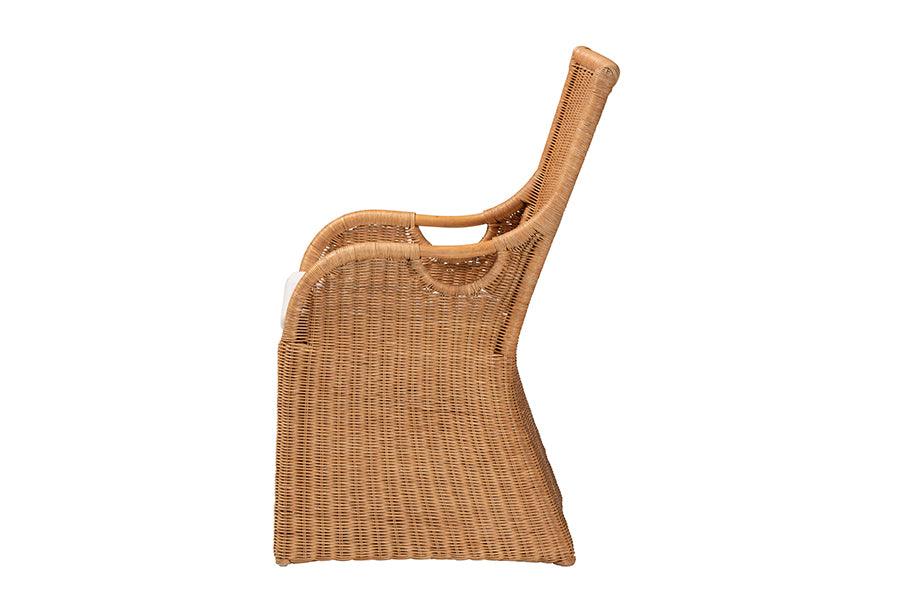 bali & pari Amsterdam Bohemian Light Honey Rattan Dining Chair FredCo