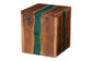 Bali & Pari Anan Cube Live Edge Teak Wood Epoxy Resin End Table – Modern Rustic Handcrafted Side Table FredCo