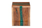 Bali & Pari Anan Cube Live Edge Teak Wood Epoxy Resin End Table – Modern Rustic Handcrafted Side Table FredCo