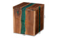 Bali & Pari Anan Cube Live Edge Teak Wood Epoxy Resin End Table – Modern Rustic Handcrafted Side Table FredCo