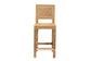 bali & pari Anfield Modern Bohemian Natural Seagrass and Mahogany Wood Counter Stool FredCo