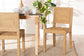 bali & pari Anfield Modern Bohemian Natural Seagrass and Mahogany Wood Dining Chair FredCo