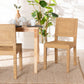 bali & pari Anfield Modern Bohemian Natural Seagrass and Mahogany Wood Dining Chair FredCo