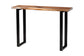 Bali & Pari Apio Live Edge Teak Epoxy Resin Console Table with Glass Inlay – Modern Rustic Accent for Entryway or Living Room FredCo