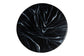 Bali & Pari Aponi Black Marbled Resin Round Coffee Table – Sculptural Modern Pedestal Base Accent Table FredCo