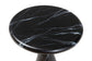 Bali & Pari Aponi Black Marbled Resin Round End Table – Sculptural Modern Pedestal Side Table FredCo
