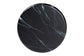 Bali & Pari Aponi Black Marbled Resin Round End Table – Sculptural Modern Pedestal Side Table FredCo