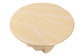 Bali & Pari Aponi Cream Marbled Resin Round Coffee Table – Sculptural Modern Pedestal Base Accent Table FredCo