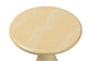 Bali & Pari Aponi Cream Marbled Resin Round End Table – Sculptural Modern Pedestal Side Table FredCo