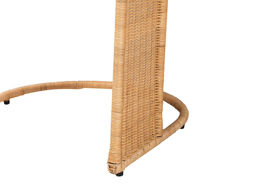 bali & pari Arisu Bohemian Light Honey Rattan 5-Piece Dining Set FredCo