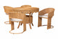bali & pari Arisu Bohemian Light Honey Rattan 5-Piece Dining Set FredCo