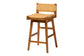 bali & pari Asgart Bohemian Natural Rattan and Mahogany Wood Bar Stool FredCo
