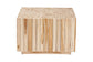 bali & pari Augusta Bohemian Natural Teak Wood Coffee Table with Unique Repurposed Wood Logs FredCo