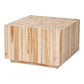 bali & pari Augusta Bohemian Natural Teak Wood Coffee Table with Unique Repurposed Wood Logs FredCo