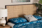 bali & pari Aurelia Modern Bohemian Dark Brown Finished Bayur Wood and Natural Rattan Queen Size Headboard FredCo