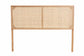 bali & pari Aurelia Modern Bohemian Natural Brown Finished Bayur Wood and Rattan Queen Size Headboard FredCo