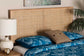 bali & pari Aurelia Modern Bohemian Natural Brown Finished Bayur Wood and Rattan Queen Size Headboard FredCo
