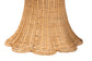 bali & pari Avalon Scallop Natural Rattan Pedestal Side Table - Round Handwoven Wicker Accent Table with Skirted Base, Boho Coastal Style Furniture for Living Room, Hallway or Sunroom FredCo