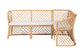 bali & pari Aysi Bohemian Light Honey Rattan 2-Piece Dining Nook Bench Set FredCo
